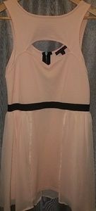 Fitted Keyhole Cocktail Dress w/Chiffon Detail